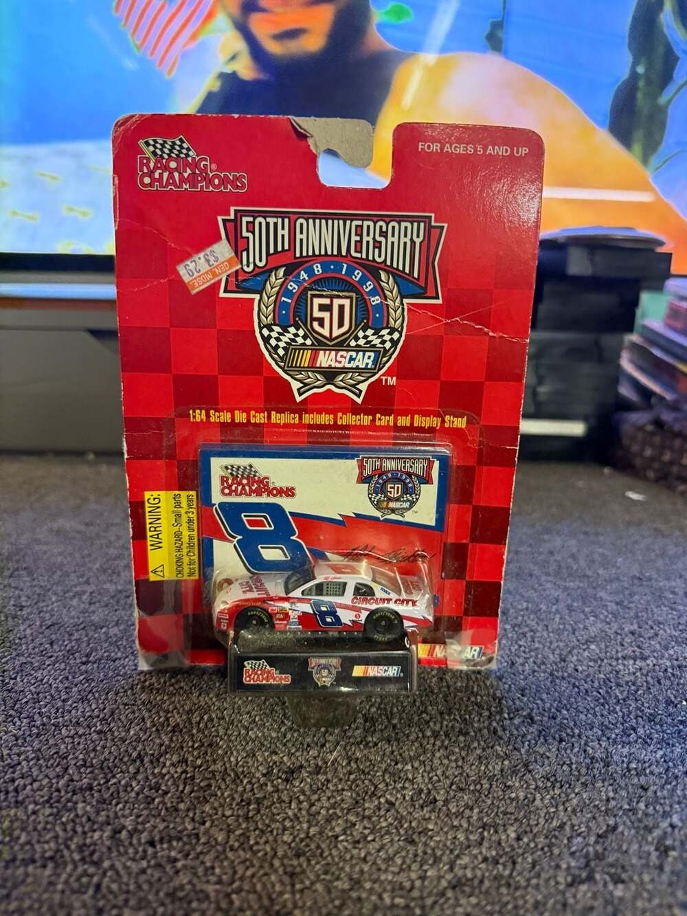 Racing Champions NASCAR 50th Anniversary 1948-1998 #8 Circuit City Hut Stricklin